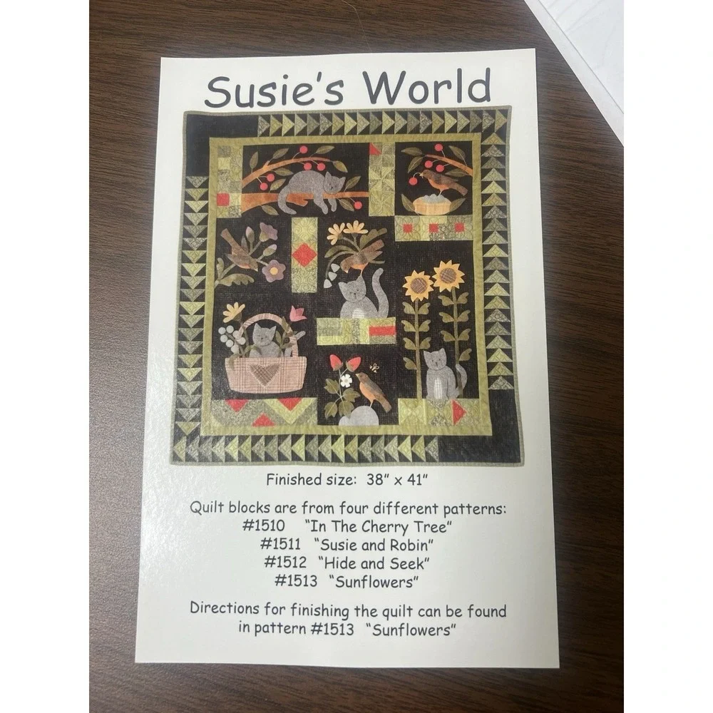 Susie's World Block Of The Month‎ by Keepsake Quilting Month 3 Hide & Seek Cat